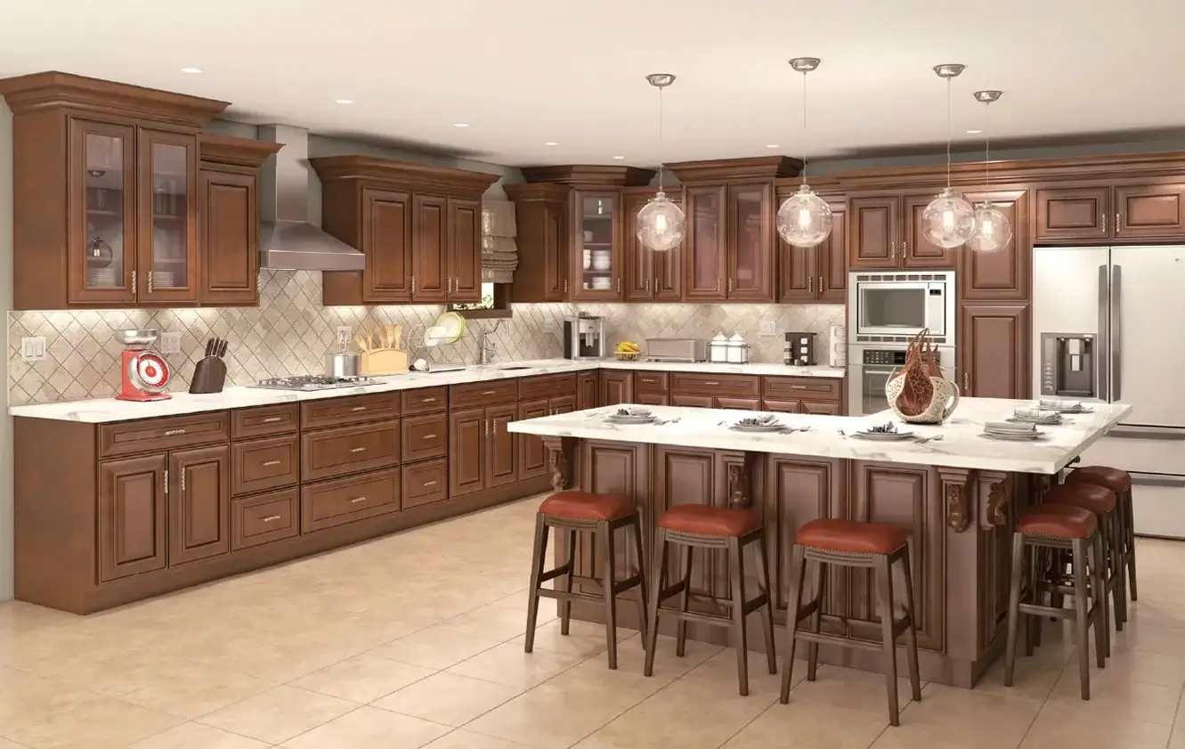 Traditional Espresso cabinetry