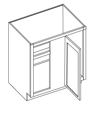 Blind Base Cabinet for 36" to 39" Space - 30" W