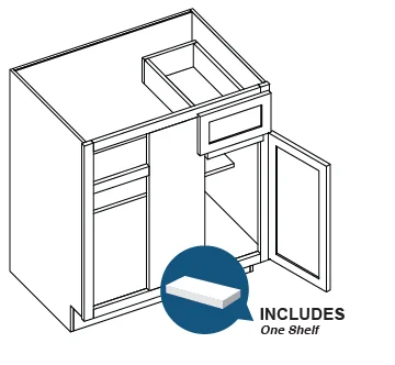 Blind Base Cabinet for 42" to 45" Space - 36" W