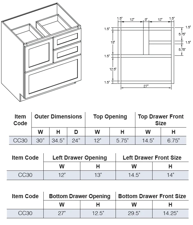 Cooking Center Base Cabinet alternate view