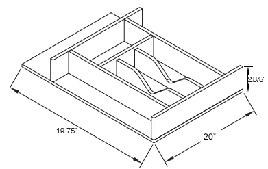 Natural Cutlery Drawer Insert for B21/B24 Drawers