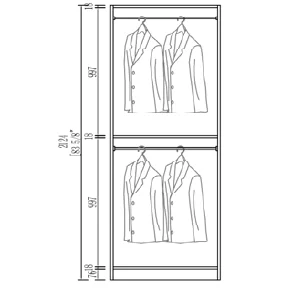 Closet with Hanging Rails