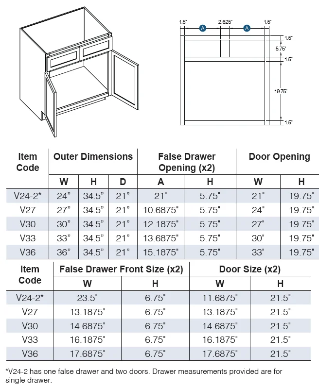 Double Door Vanity Cabinet alternate view