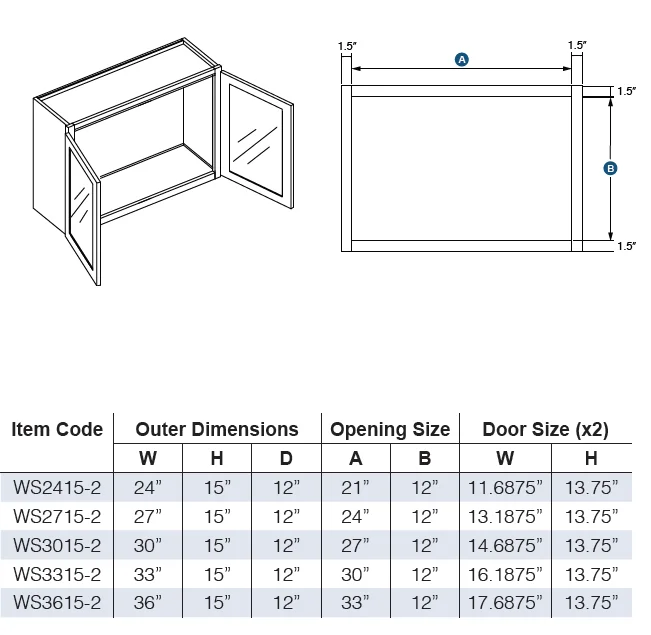 Wall Stacking Cabinet with Glass alternate view