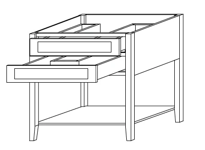 Open Shelf Vanity Sink Base Cabinet