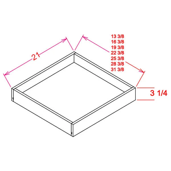 Roll Out Tray 18"W