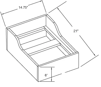 Trash Can Insert for B18 with 2 Trash Cans