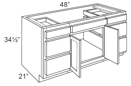 Vanity Sink Base and Drawer Cabinet