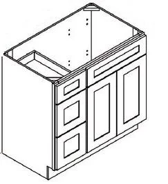 Vanity Sink Base and Drawer Cabinet