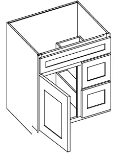 Vanity Sink Base Cabinet (L Drawer)