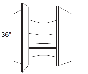 Wall Diagonal Corner Cabinet alternate view