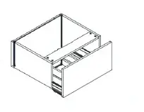 Floating Vanity Knee Drawer Cabinet