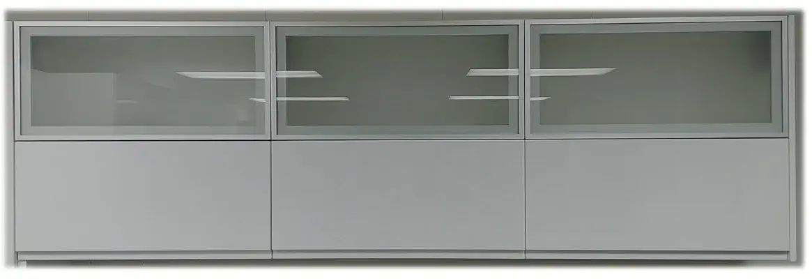 Aluminum Frame with frosted Glass for W2730, 2 doors