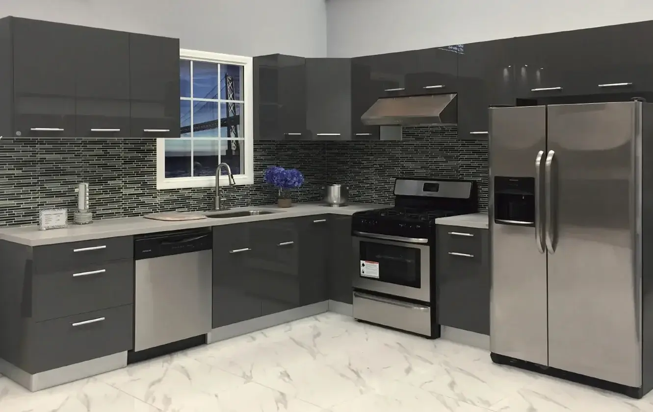 Gray Reflection cabinetry