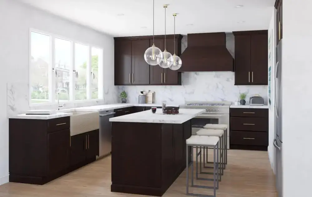 Coffee Bean Shaker cabinetry
