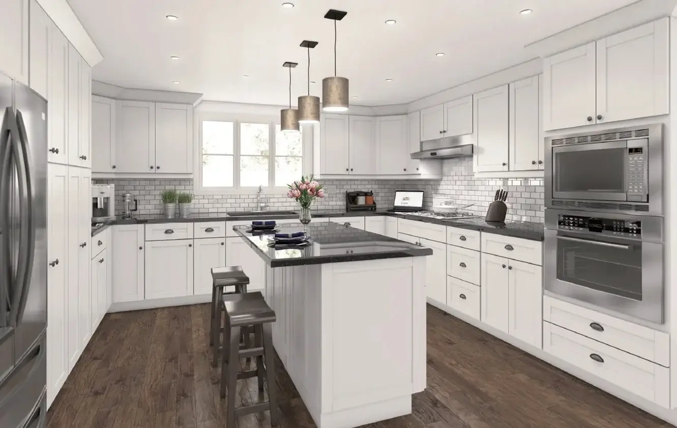 Metro White Shaker cabinetry